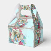 STORK BABY BOY SHOWER BLAUE MONOGRAM GESCHENKSCHACHTEL (Rückseite)