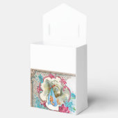 STORK BABY BOY SHOWER BLUE GEM MONOGRAM White Geschenkschachtel (Geöffnet)