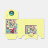 STORK BABY BOY SHOWER BLUE GEM MONOGRAM Yellow Geschenkschachtel (Ungefaltet)