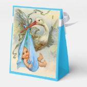 STORK BABY BOY SHOWER BLUE GEM STONE MONOGRAM GESCHENKSCHACHTEL (Rückseite)