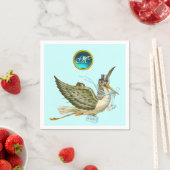 STORK BABY BOY SHOWER BLUE GEM STONE MONOGRAM SERVIETTE (Beispiel)