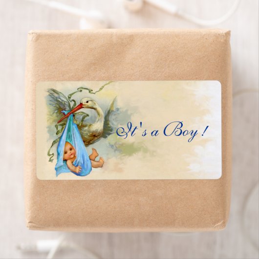 STORK BABY BOY SHOWER BLUE PINK (Insitu)