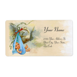 STORK BABY BOY SHOWER BLUE PINK