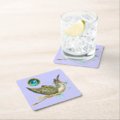 STORK BABY BOY SHOWER GEM MONOGRAM RECHTECKIGER PAPPUNTERSETZER (Vor Ort)