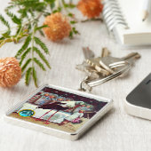 STORK BABY BOY SHOWER GEM MONOGRAM SCHLÜSSELANHÄNGER (Seite)