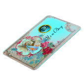 STORK BABY BOY SHOWER MONOGRAM MAGNET (Linke Seite)