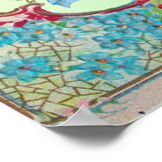 STORK BABY BOY SHOWGreen Poster (Ecke)