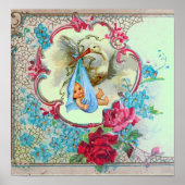 STORK BABY BOY SHOWGreen Poster (Vorne)