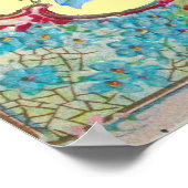 STORK BABY BOY SHOWY Gelb Poster (Ecke)