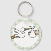 Stork Baby Delivery Schlüsselanhänger (Vorderseite)