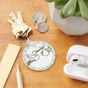 Stork Baby Delivery Schlüsselanhänger