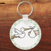 Stork Baby Delivery Schlüsselanhänger (Vorderseite)