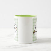 Stork Baby Delivery Zweifarbige Tasse (Mittel)