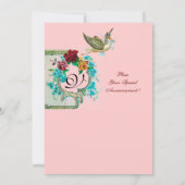 STORK BABY DUSCHE 3 MONOGRAMM EINLADUNG (Rückseite)