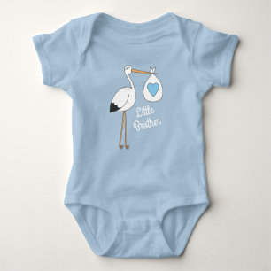 Stork Baby Dusche Blue Boy Strampler