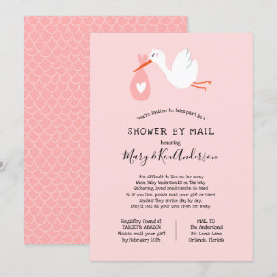 Stork Baby Dusche by Mail Einladung