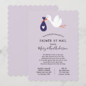 Stork Baby Dusche by Mail Einladung (Vorne/Hinten)