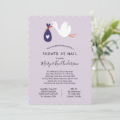 Stork Baby Dusche by Mail Einladung (Stehend Vorderseite)
