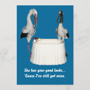 Stork Baby Dusche Einladung
