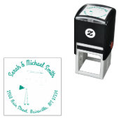 Stork Baby Dusche Grüner Frühling Permastempel (Beispiel)