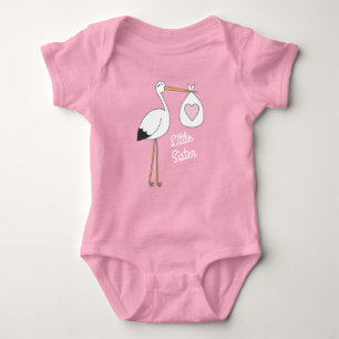 Stork Baby Dusche Pink Girl Strampler