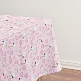 Stork Baby Dusche Pink Girl Tischdecke