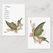 STORK BABY DUSCHE, rosa weiß Visitenkarte (Vorne/Hinten)