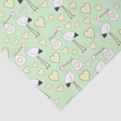 Stork Baby Duwer Green Gender Neutral Seidenpapier (Detail)