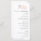 Stork Baby Girl Duschmenü Menükarte (Vorne/Hinten)