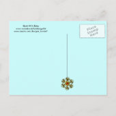 STORK BABY GIRL SHOWER 2 EINLADUNGSPOSTKARTE (Rückseite)