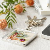 STORK BABY GIRL SHOWER GEM MONOGRAM SCHLÜSSELANHÄNGER (Seite)