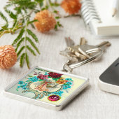 STORK BABY GIRL SHOWER GEM MONOGRAM SCHLÜSSELANHÄNGER (Seite)