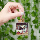 STORK BABY GIRL SHOWER GEM MONOGRAM SCHLÜSSELANHÄNGER (Hand)