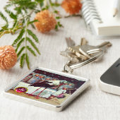 STORK BABY GIRL SHOWER GEM MONOGRAM SCHLÜSSELANHÄNGER (Seite)