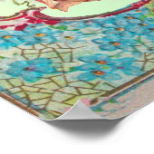STORK BABY GIRL SHOWER Green Poster (Ecke)