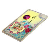 STORK BABY GIRL SHOWER MONOGRAM MAGNET (Linke Seite)