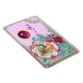 STORK BABY GIRL SHOWER MONOGRAM MAGNET (Rechte Seite)