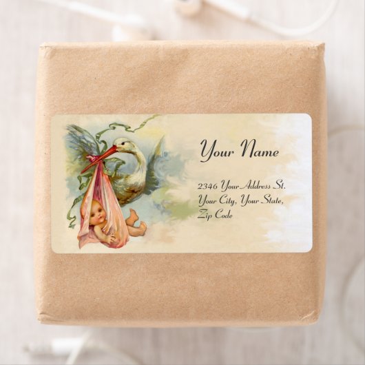 STORK BABY GIRL SHOWER PINK (Insitu)