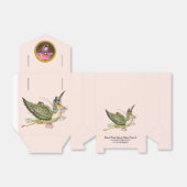 STORK BABY GIRL SHOWER PINK GEM STONE MONOGRAM GESCHENKSCHACHTEL (Ungefaltet)