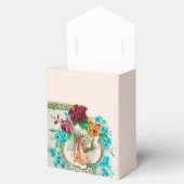 STORK BABY GIRL SHOWER PINK GEM STONE MONOGRAM GESCHENKSCHACHTEL (Geöffnet)