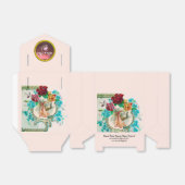 STORK BABY GIRL SHOWER PINK GEM STONE MONOGRAM GESCHENKSCHACHTEL (Ungefaltet)