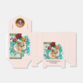 STORK BABY GIRL SHOWER PINK GEM STONE MONOGRAM GESCHENKSCHACHTEL (Ungefaltet)