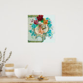 STORK BABY GIRL SHOWER POSTER (Küche)