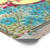 STORK BABY GIRL SHOWY Yellow Poster (Ecke)