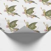 STORK BABY MÄDCHEN DUSCHE, rosa weiß Geschenkpapier (Ecke)