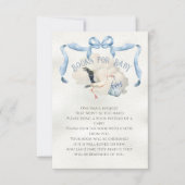 Stork Baby Showbücher für Babys Einladung (Vorderseite)