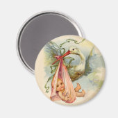 STORK BABY SHOWER 2 MAGNET (Vorderseite/Rückseite)