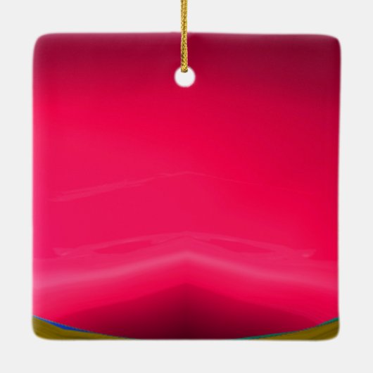 STORK BABY SHOWER 2 Red Ruby Keramikornament (Rückseite)