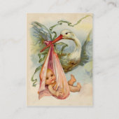 STORK BABY SHOWER 2, weiß Visitenkarte (Rückseite)