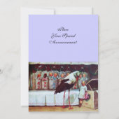 STORK BABY SHOWER 3, blau Einladung (Rückseite)